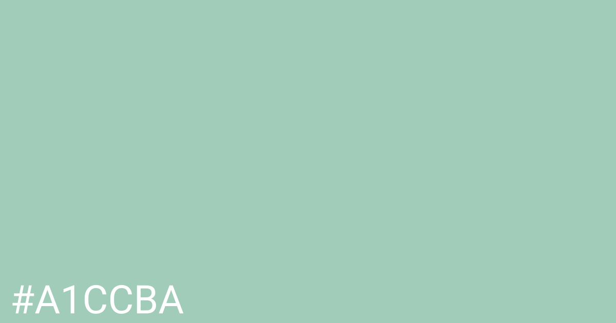 Hex color #a1ccba graphic