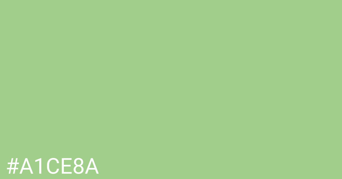 Hex color #a1ce8a graphic
