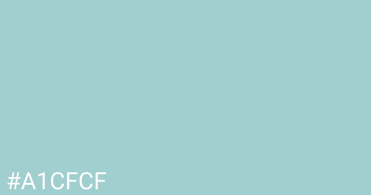 Hex color #a1cfcf graphic