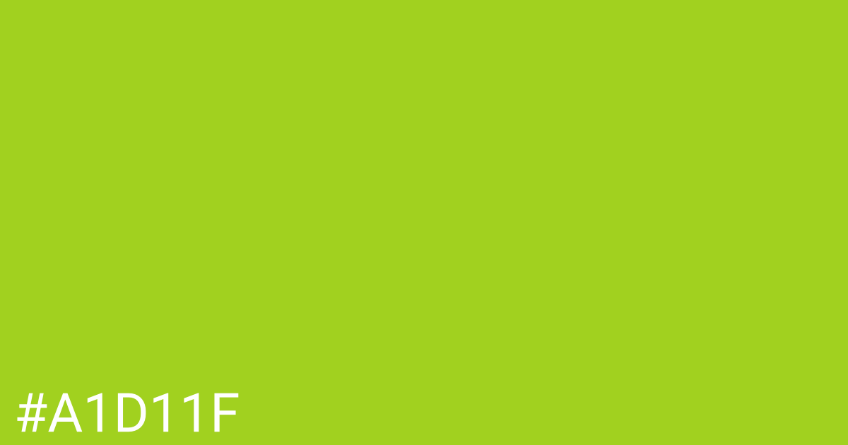 Hex color #a1d11f graphic