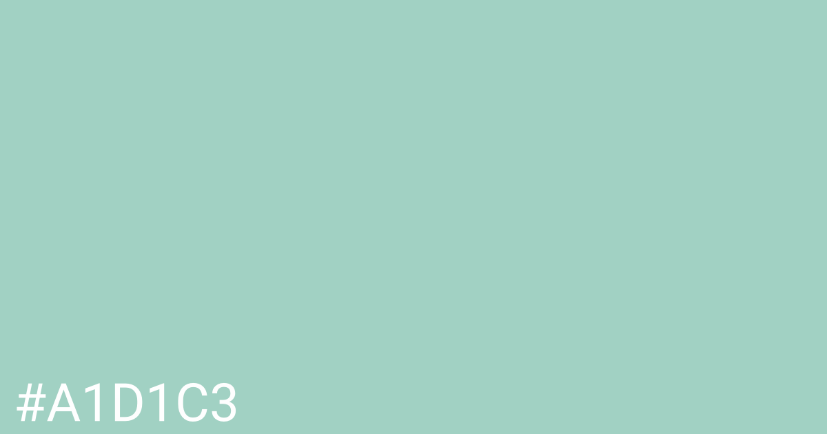 Hex color #a1d1c3 graphic