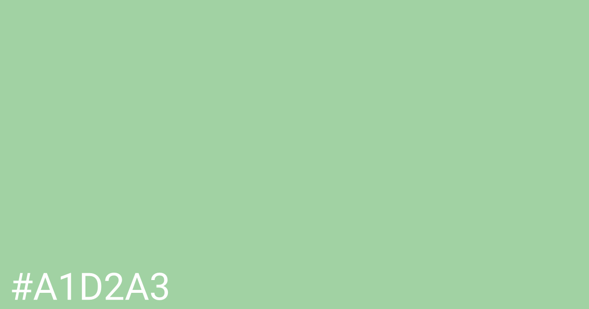 Hex color #a1d2a3 graphic