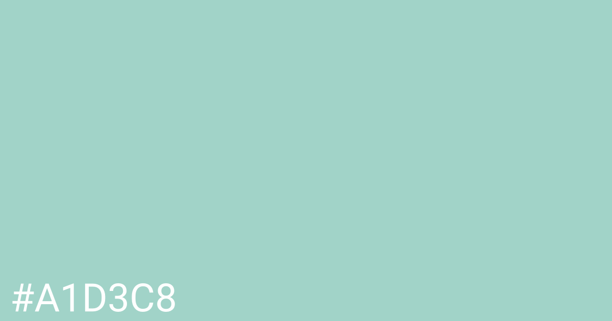 Hex color #a1d3c8 graphic