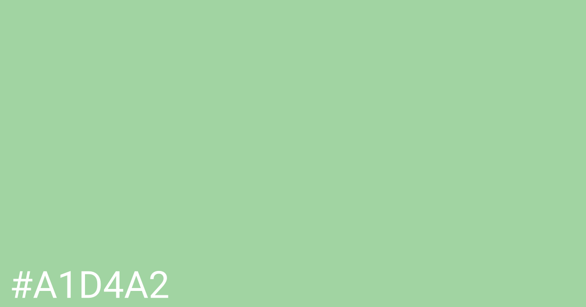 Hex color #a1d4a2 graphic