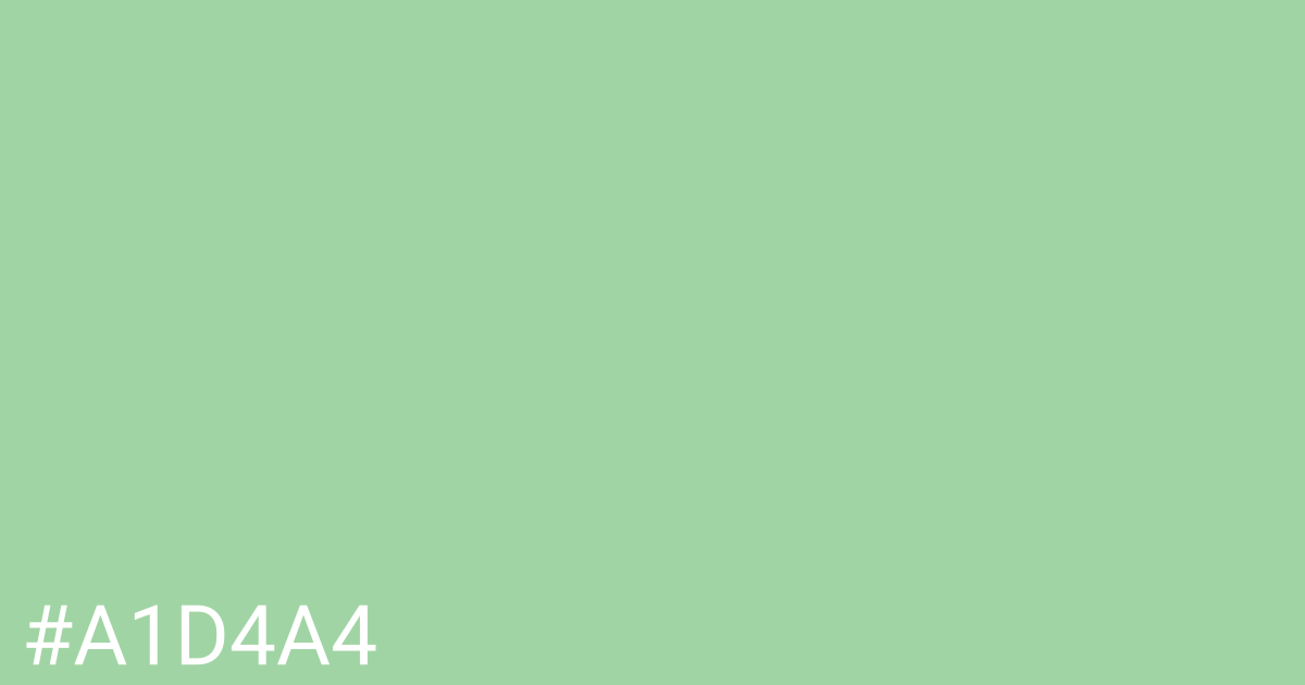 Hex color #a1d4a4 graphic