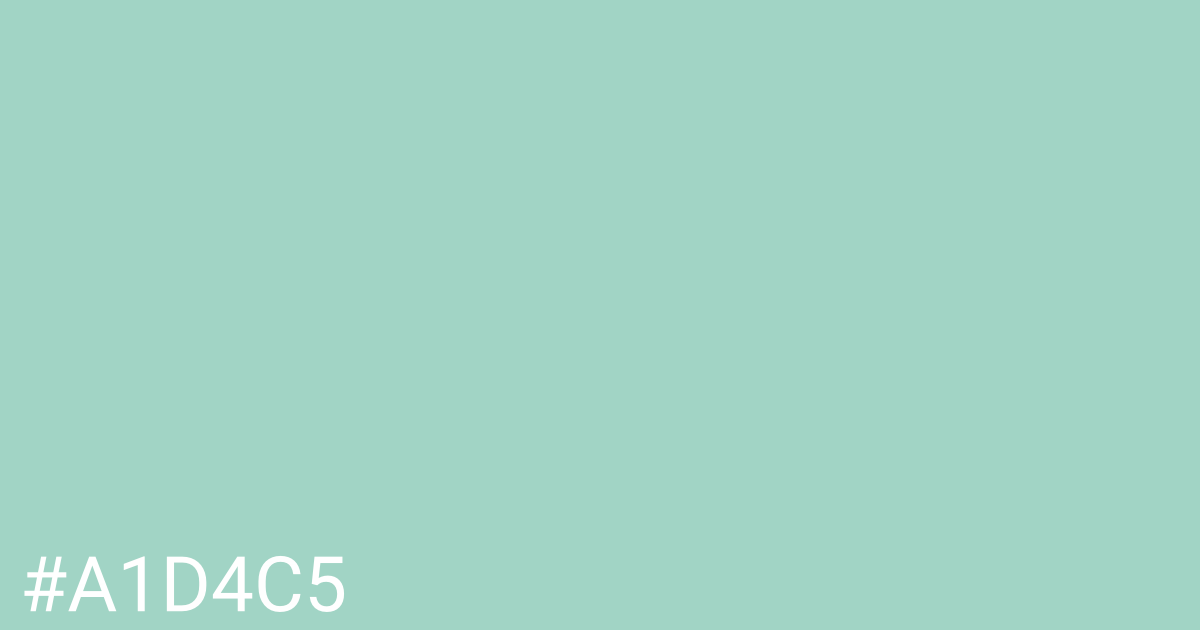 Hex color #a1d4c5 graphic