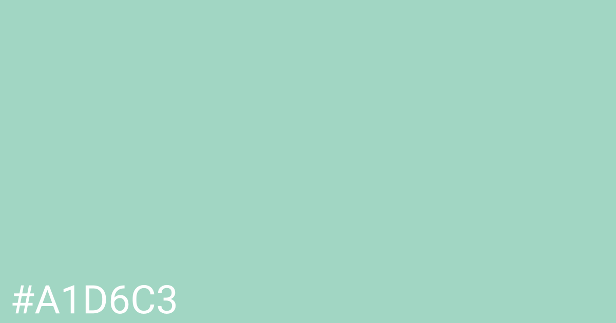 Hex color #a1d6c3 graphic