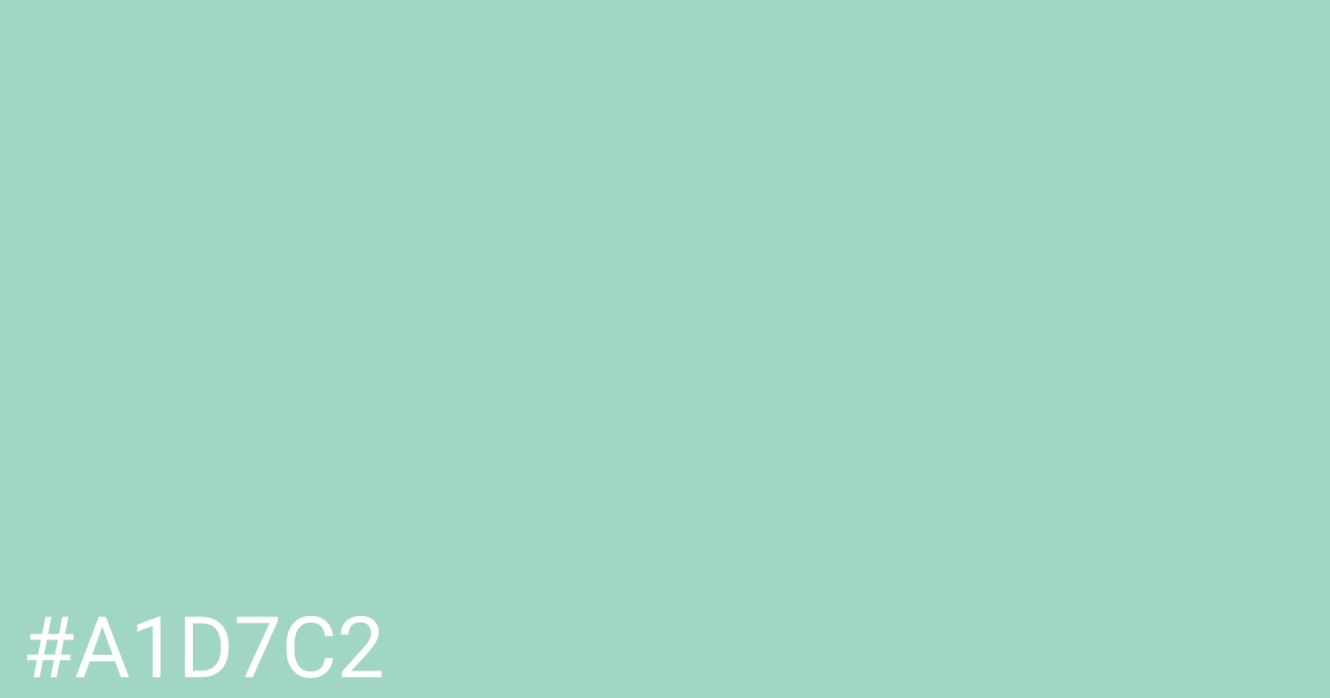 Hex color #a1d7c2 graphic