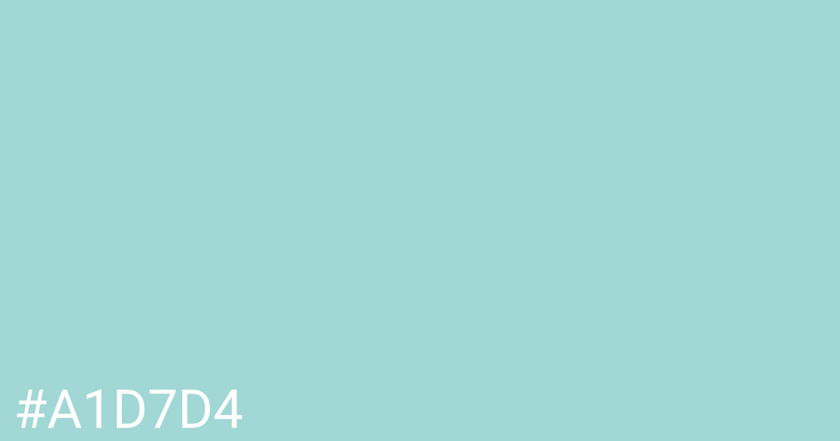 Hex color #a1d7d4 graphic