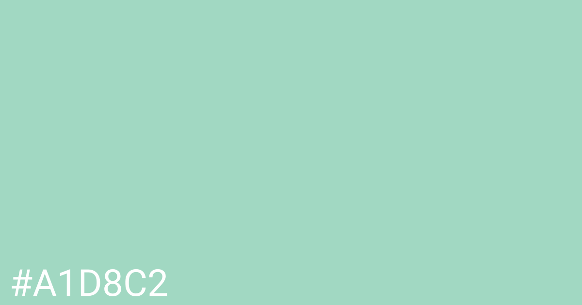 Hex color #a1d8c2 graphic