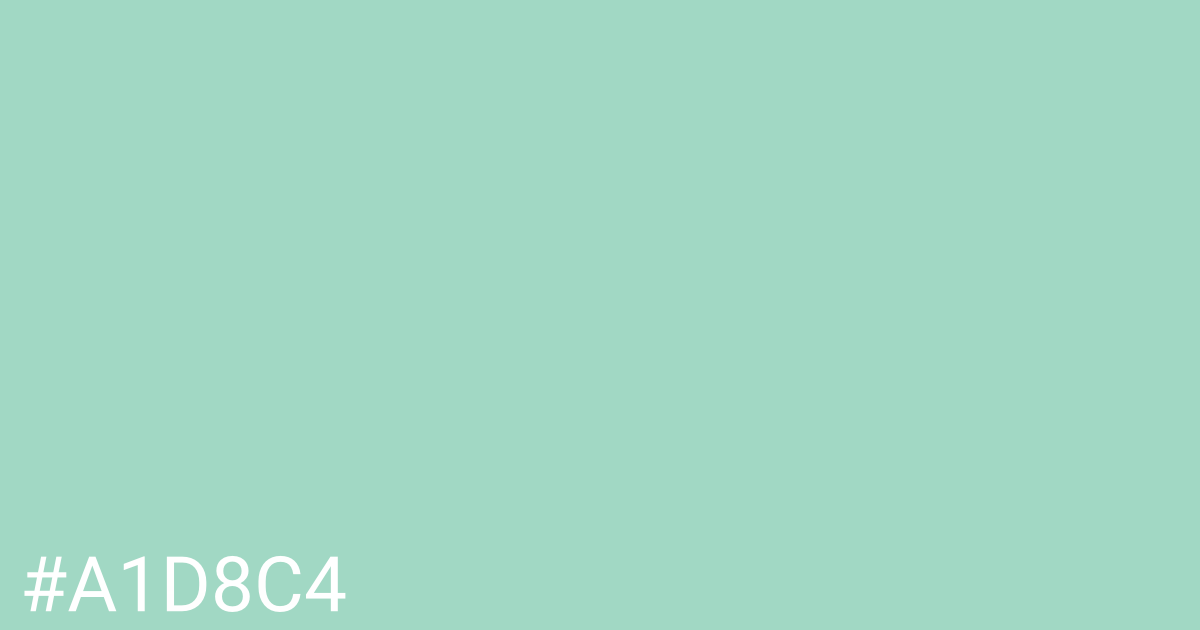 Hex color #a1d8c4 graphic