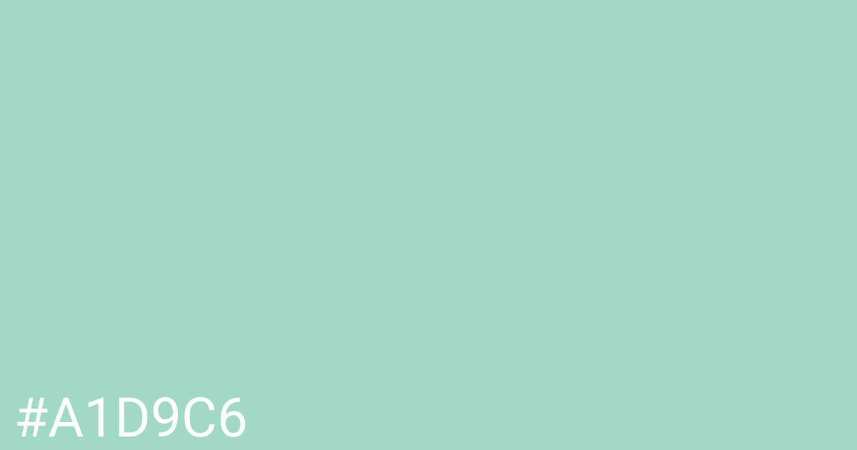 Hex color #a1d9c6 graphic