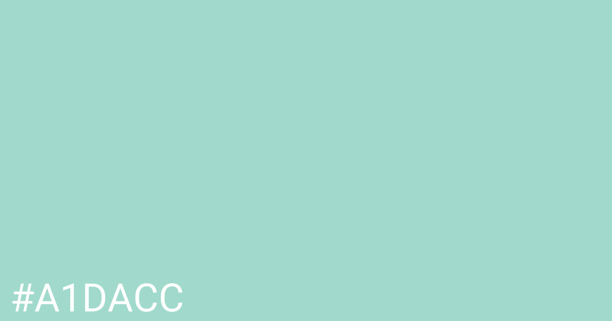 Hex color #a1dacc graphic