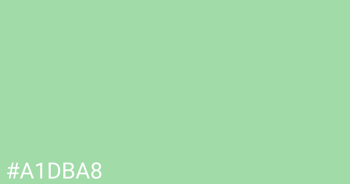 Hex color #a1dba8 graphic