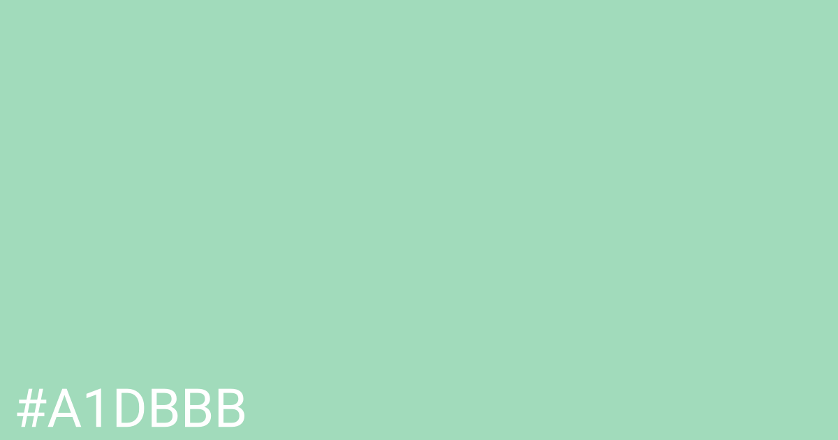 Hex color #a1dbbb graphic