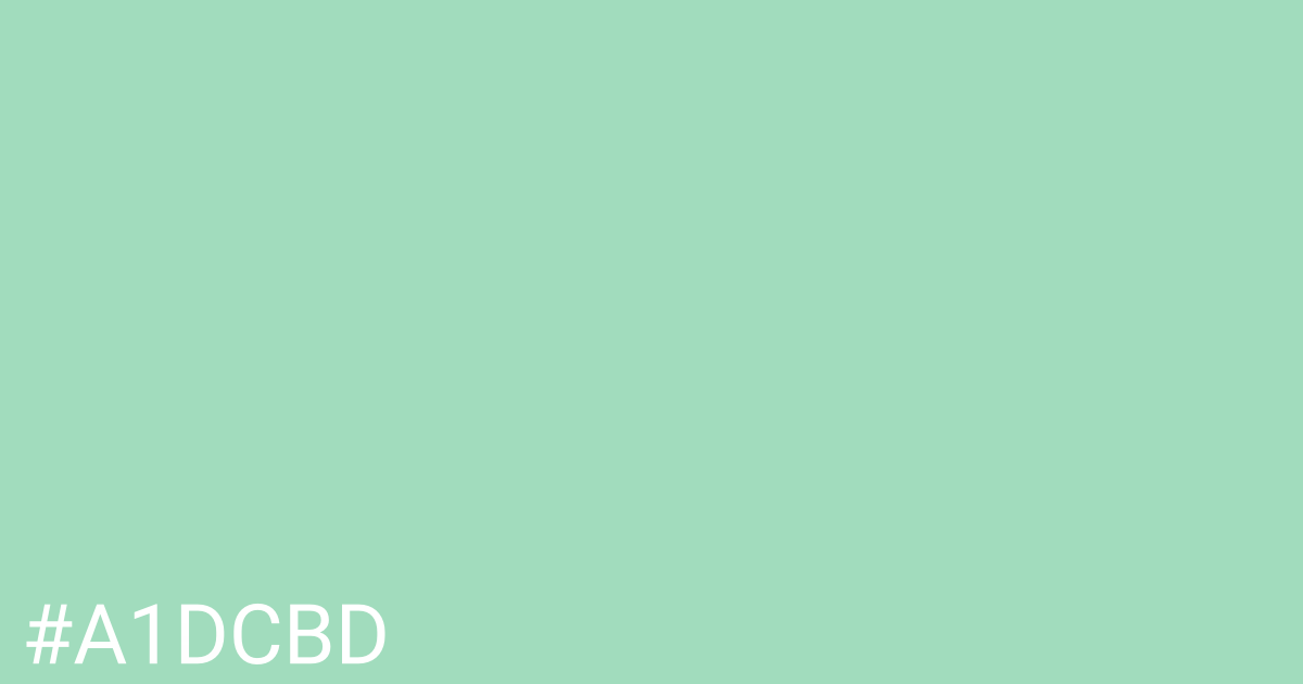 Hex color #a1dcbd graphic