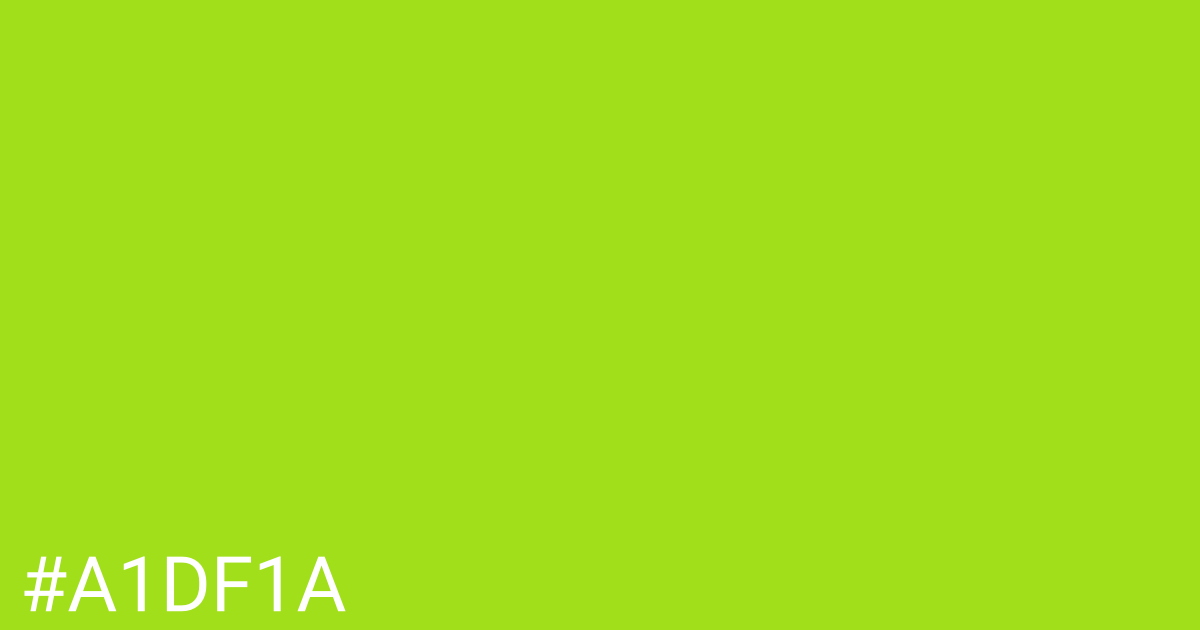 Hex color #a1df1a graphic