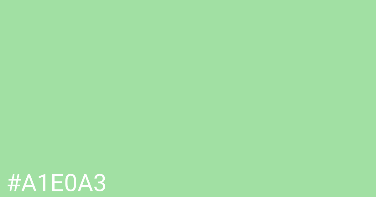 Hex color #a1e0a3 graphic