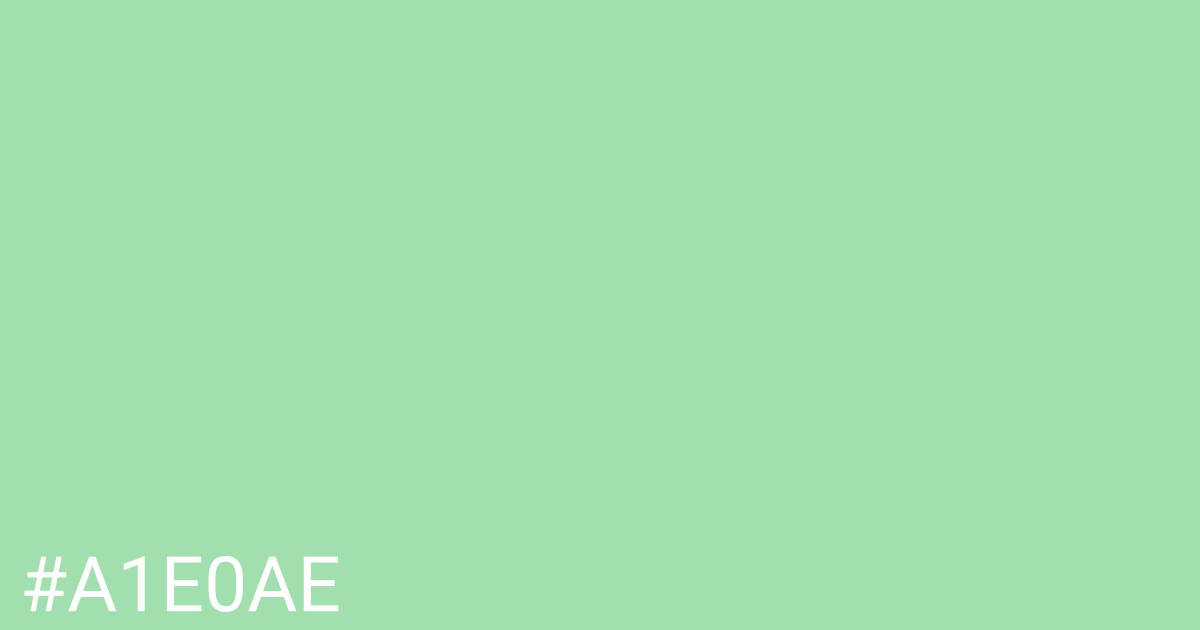 Hex color #a1e0ae graphic