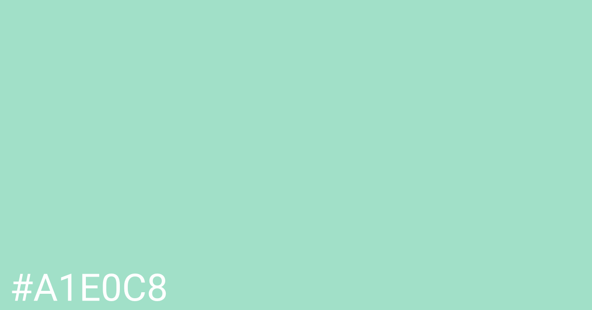 Hex color #a1e0c8 graphic