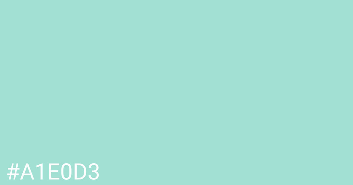 Hex color #a1e0d3 graphic