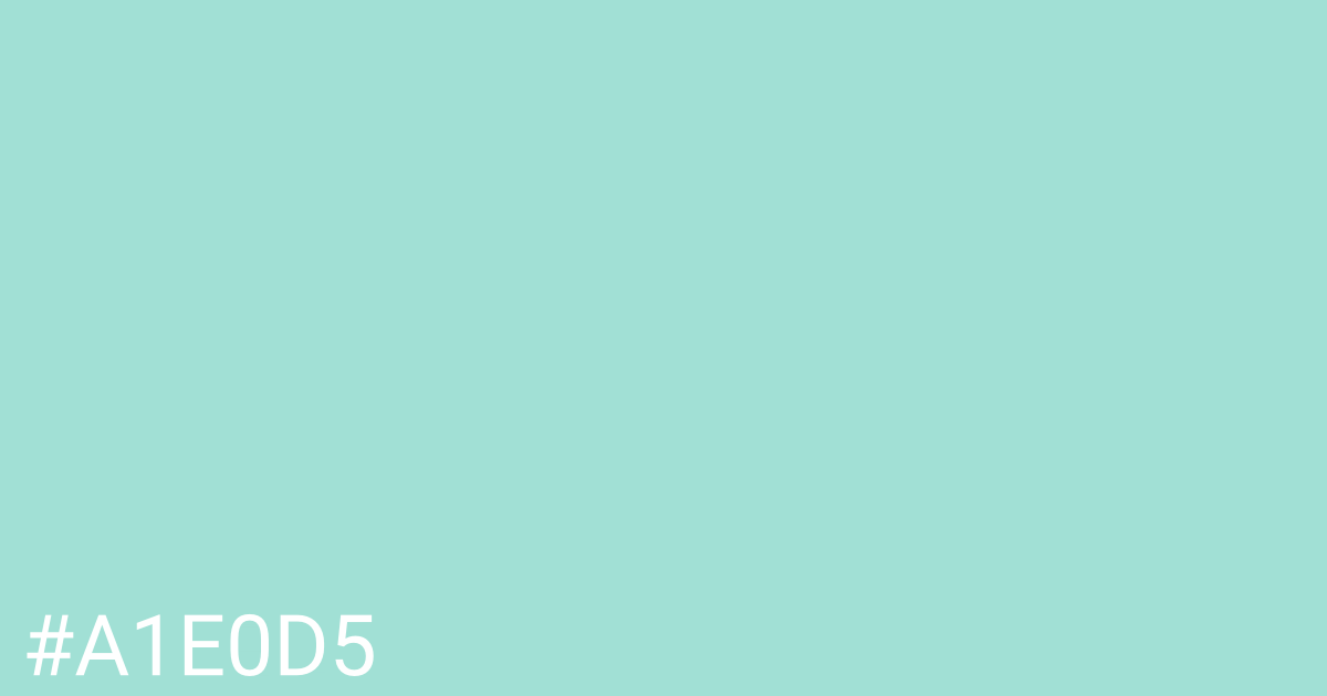 Hex color #a1e0d5 graphic