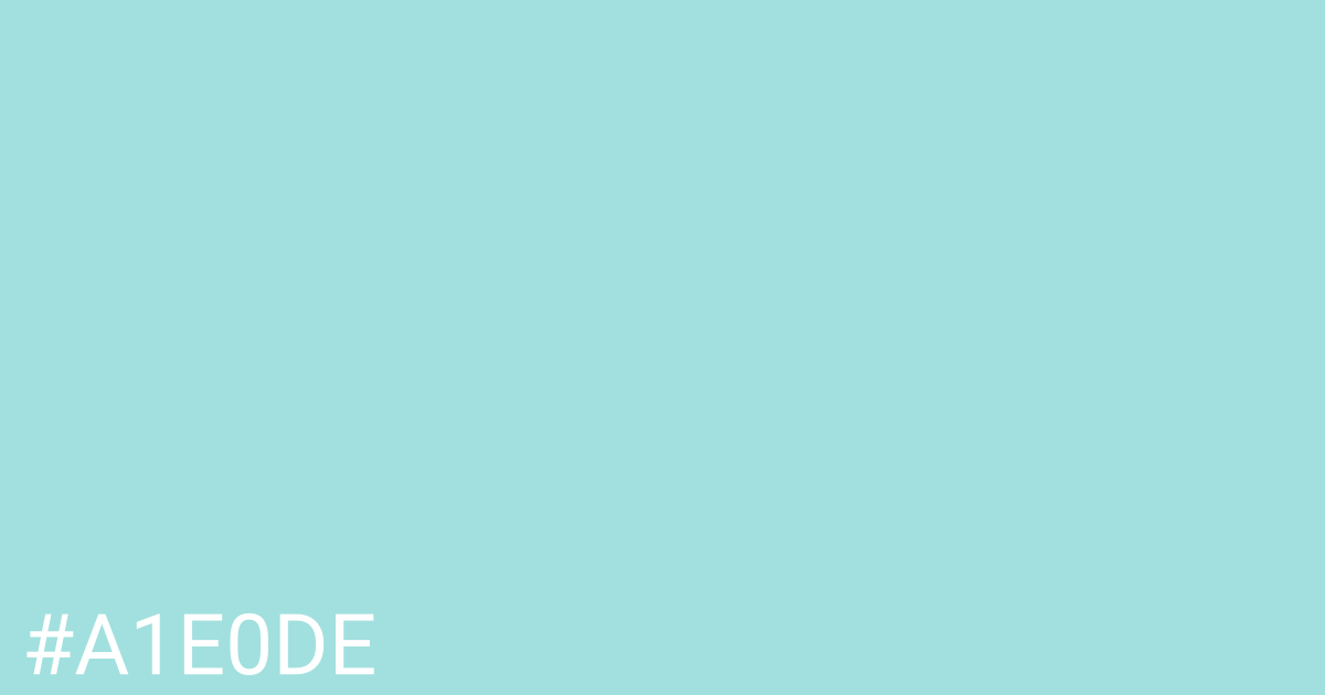 Hex color #a1e0de graphic