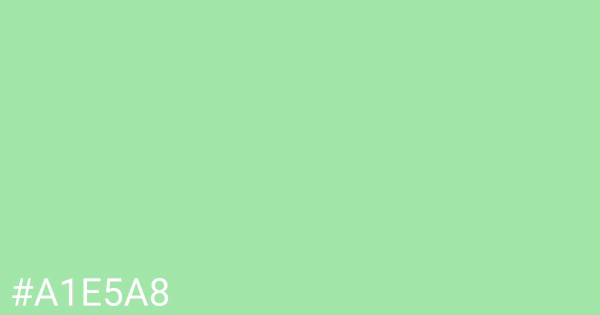 Hex color #a1e5a8 graphic