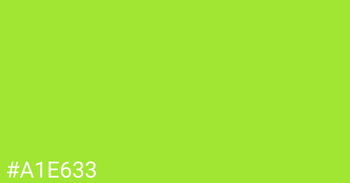 Hex color #a1e633 graphic