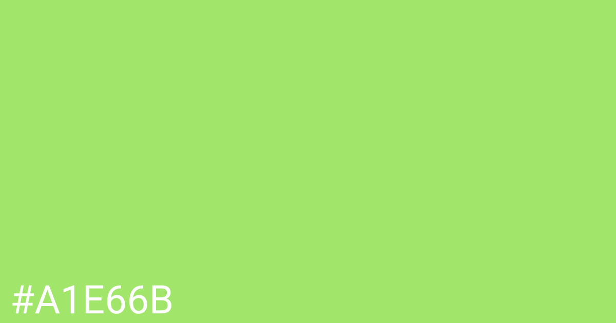 Hex color #a1e66b graphic