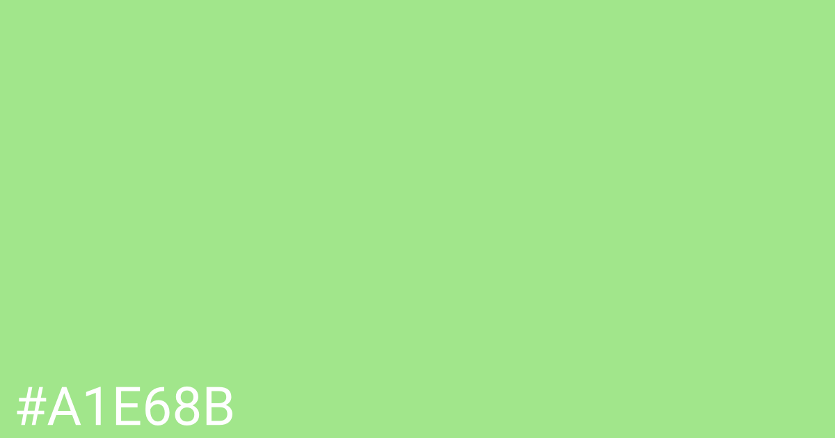 Hex color #a1e68b graphic