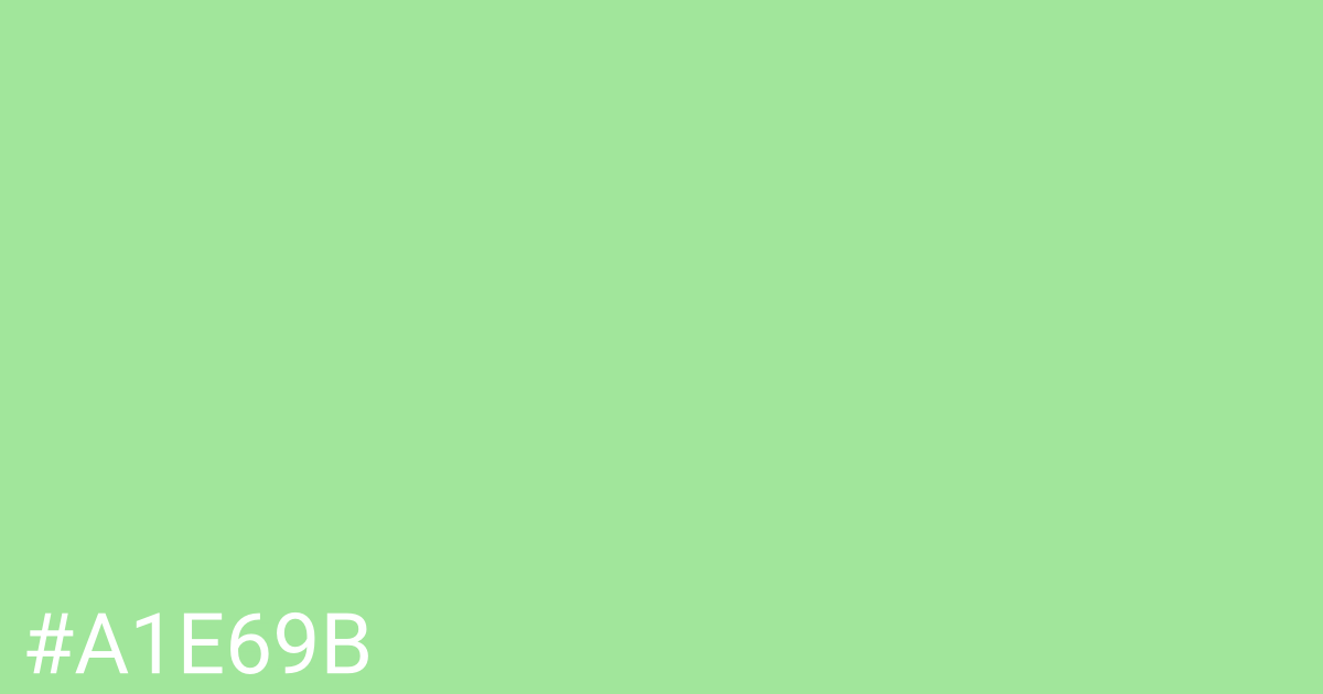 Hex color #a1e69b graphic