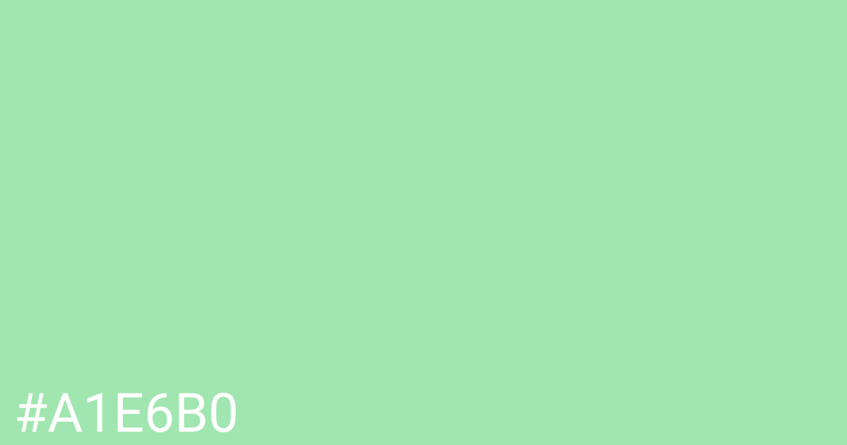 Hex color #a1e6b0 graphic