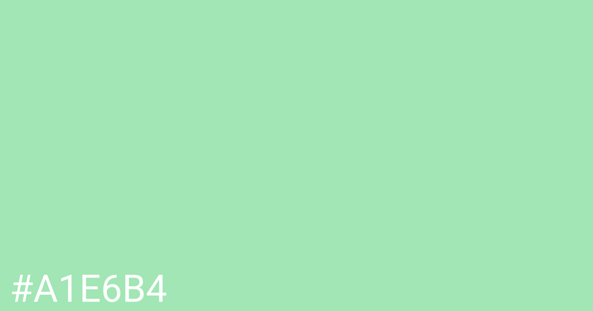 Hex color #a1e6b4 graphic