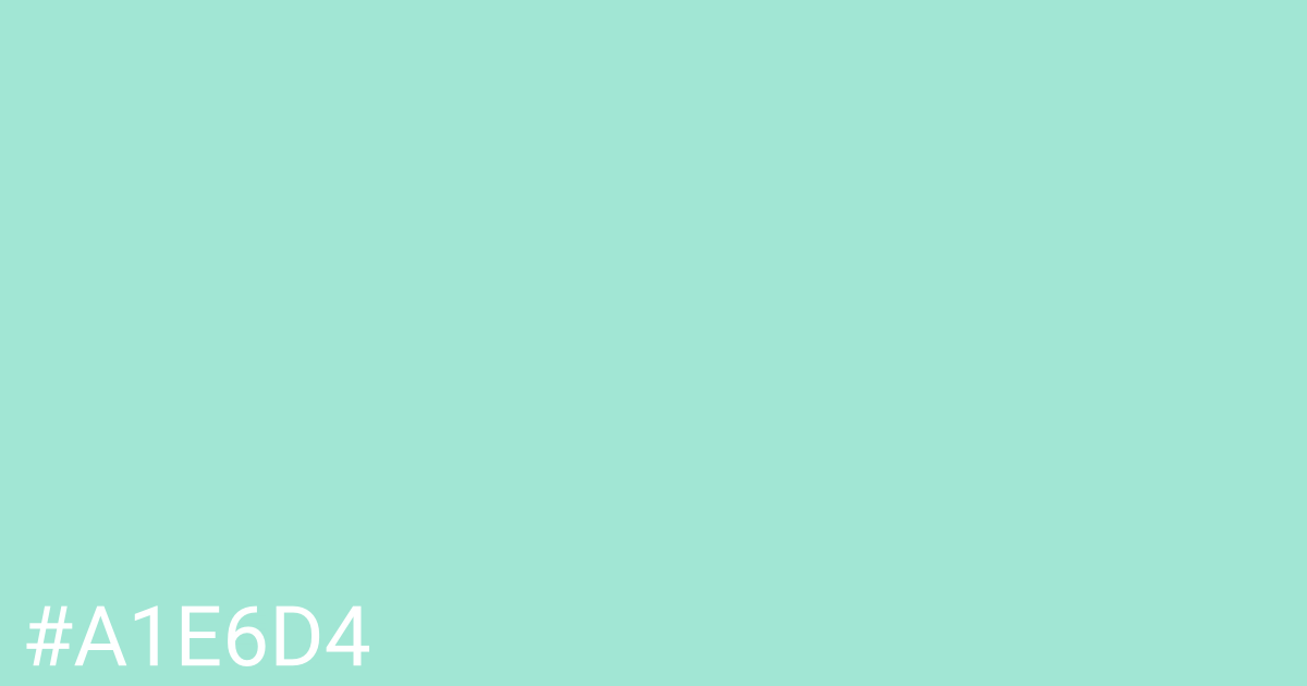 Hex color #a1e6d4 graphic