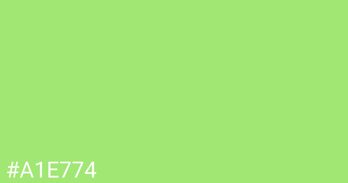 Hex color #a1e774 graphic