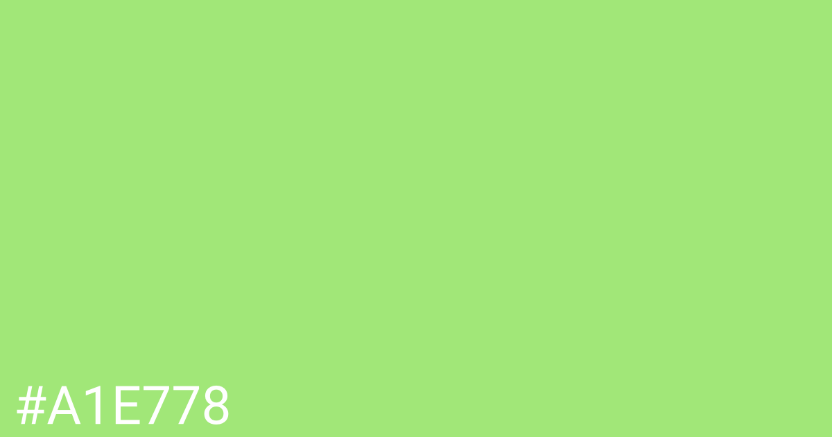 Hex color #a1e778 graphic