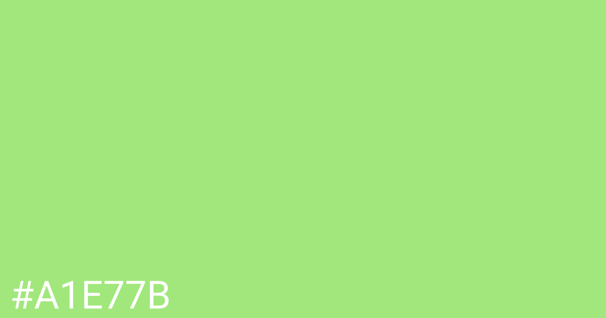 Hex color #a1e77b graphic