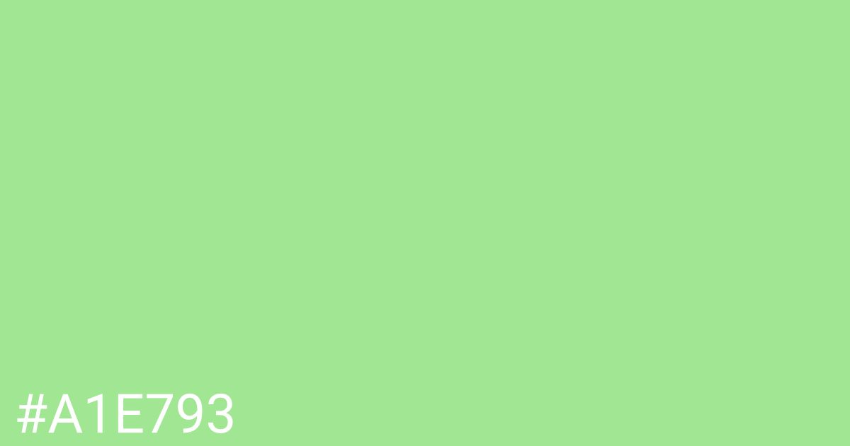 Hex color #a1e793 graphic