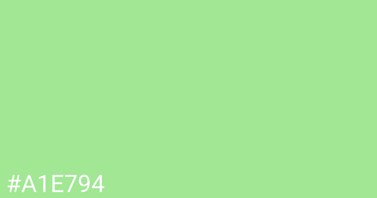 Hex color #a1e794 graphic