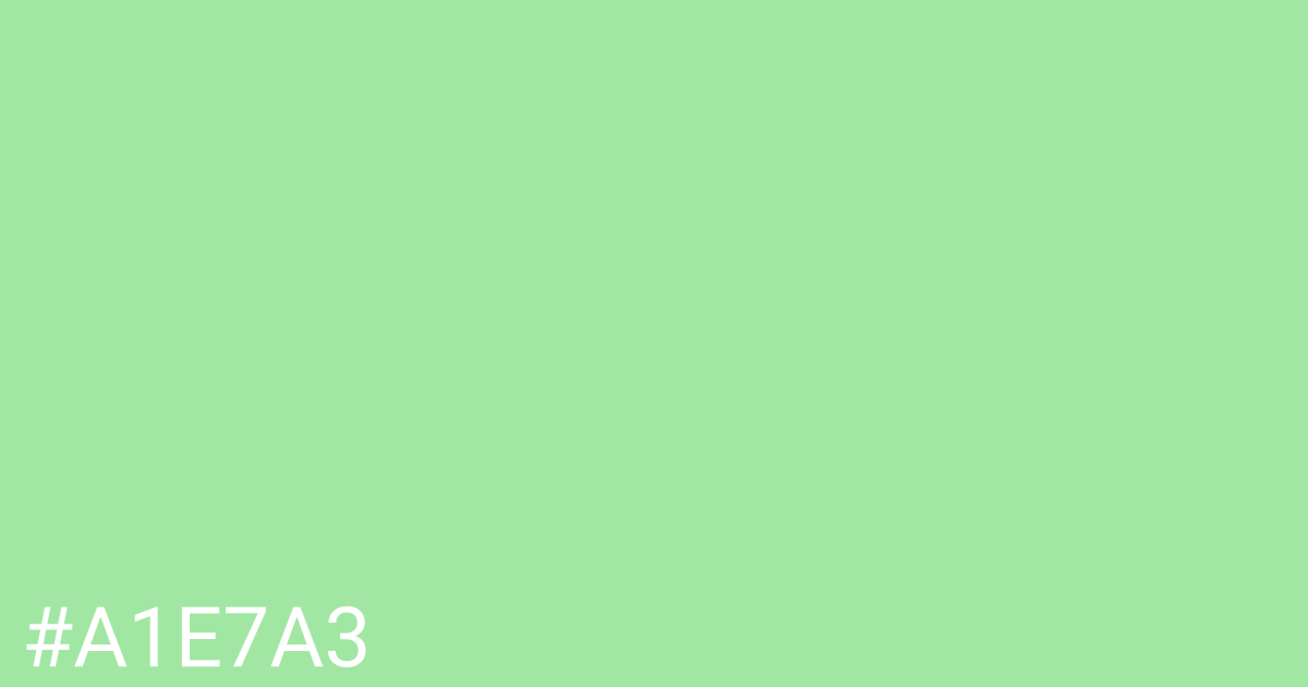 Hex color #a1e7a3 graphic