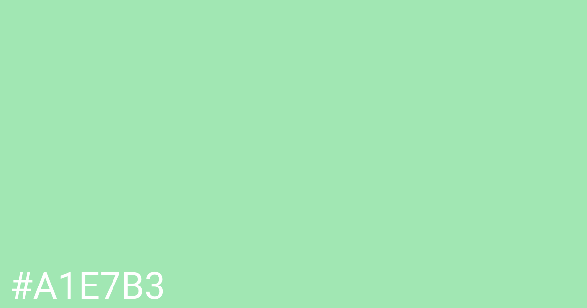 Hex color #a1e7b3 graphic