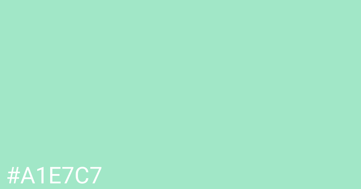 Hex color #a1e7c7 graphic