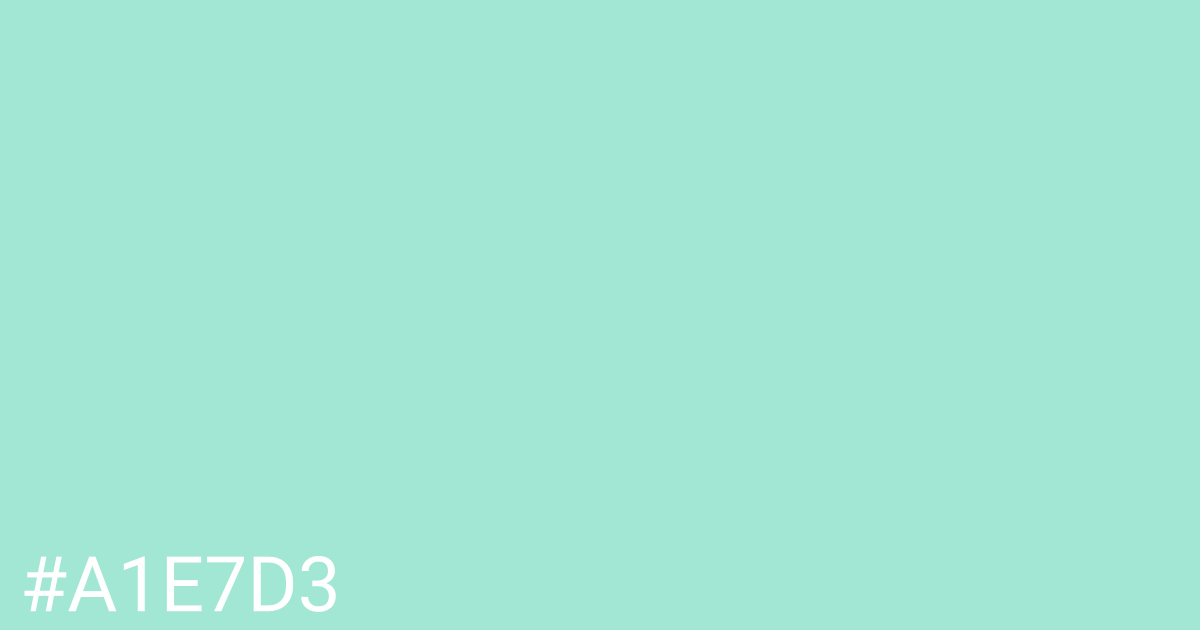 Hex color #a1e7d3 graphic