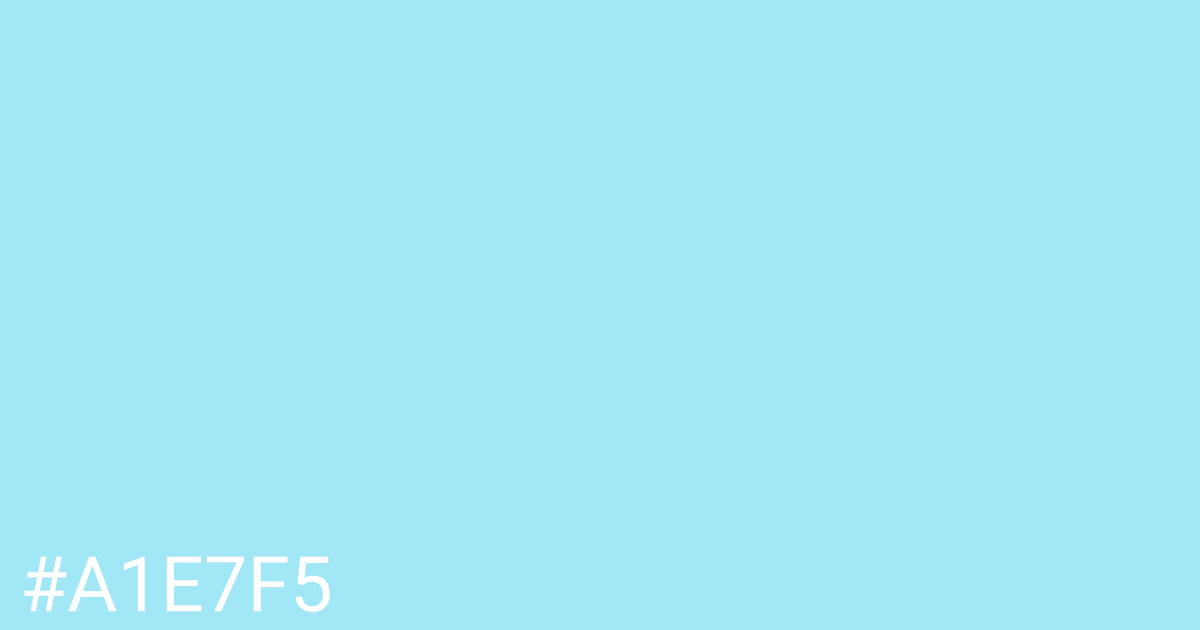 Hex color #a1e7f5 graphic