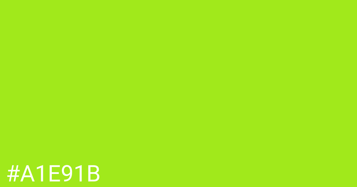 Hex color #a1e91b graphic