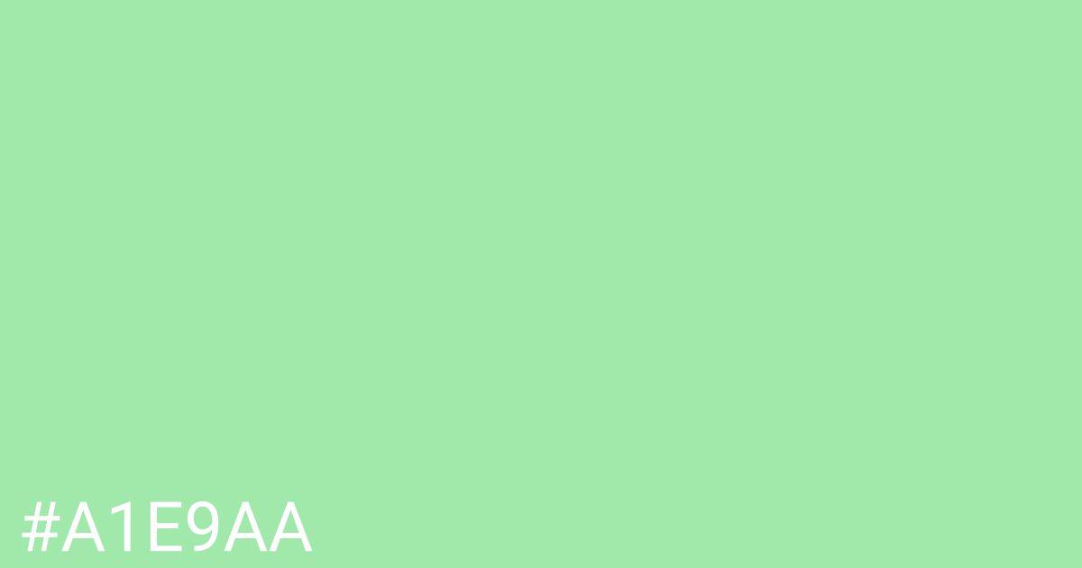 Hex color #a1e9aa graphic