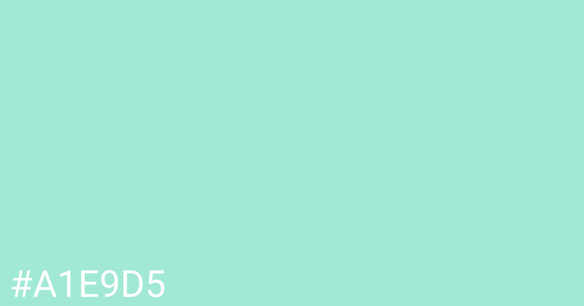 Hex color #a1e9d5 graphic