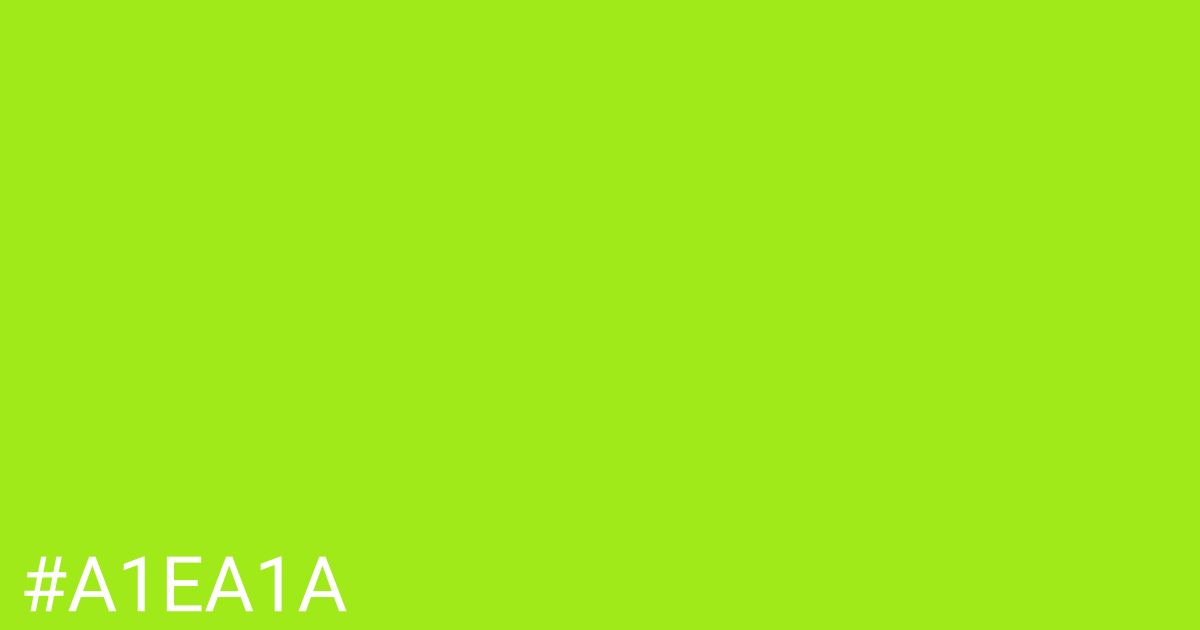 Hex color #a1ea1a graphic