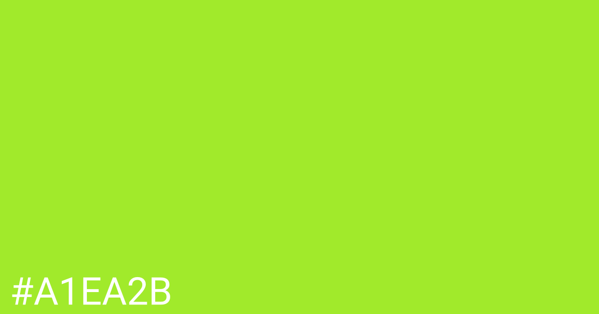 Hex color #a1ea2b graphic